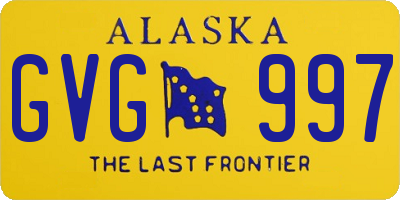 AK license plate GVG997