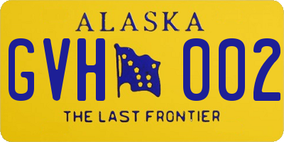 AK license plate GVH002