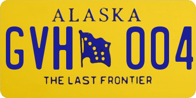 AK license plate GVH004