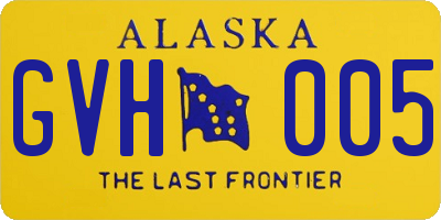 AK license plate GVH005