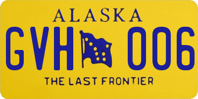 AK license plate GVH006