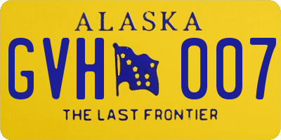 AK license plate GVH007