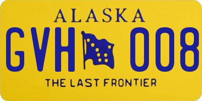 AK license plate GVH008