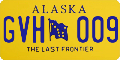 AK license plate GVH009