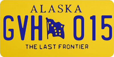 AK license plate GVH015