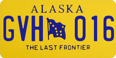 AK license plate GVH016