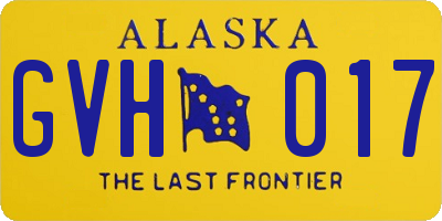 AK license plate GVH017