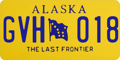 AK license plate GVH018