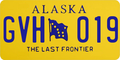 AK license plate GVH019