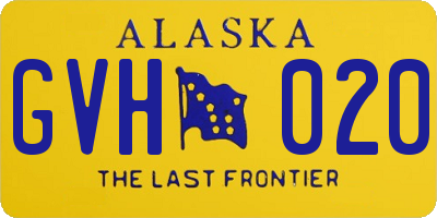 AK license plate GVH020