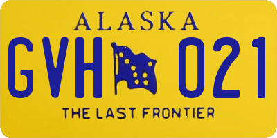 AK license plate GVH021