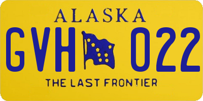 AK license plate GVH022