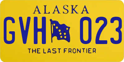 AK license plate GVH023