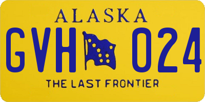 AK license plate GVH024