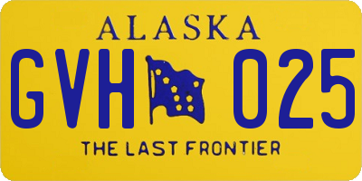 AK license plate GVH025