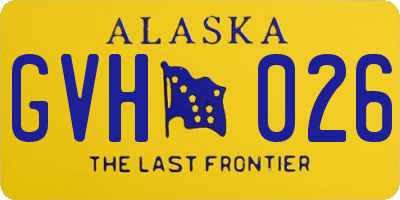 AK license plate GVH026