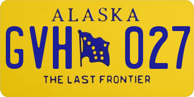 AK license plate GVH027