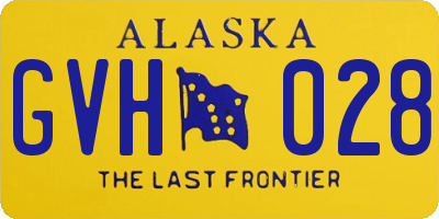 AK license plate GVH028