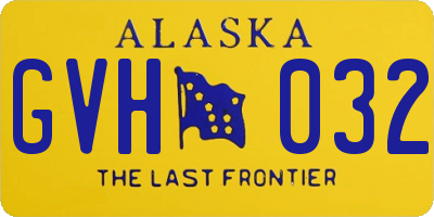 AK license plate GVH032