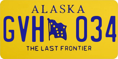 AK license plate GVH034