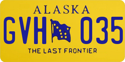 AK license plate GVH035