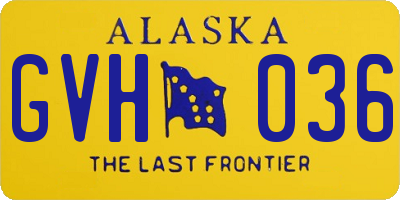 AK license plate GVH036