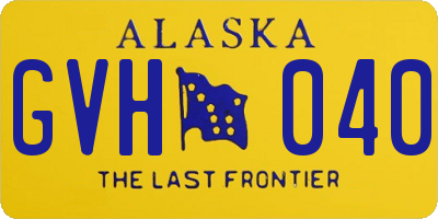 AK license plate GVH040