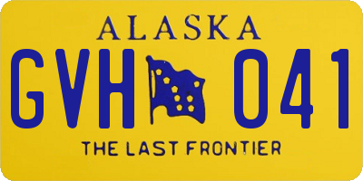 AK license plate GVH041