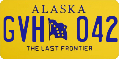 AK license plate GVH042