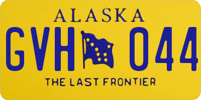 AK license plate GVH044