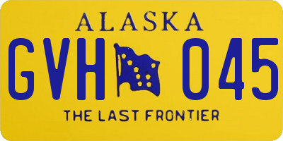 AK license plate GVH045