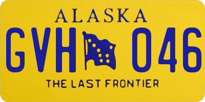 AK license plate GVH046