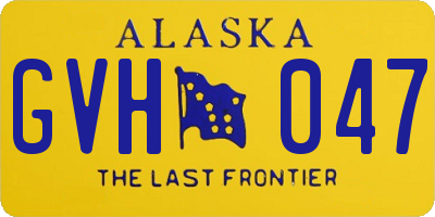 AK license plate GVH047