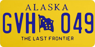 AK license plate GVH049