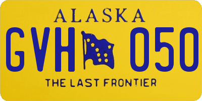 AK license plate GVH050