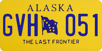 AK license plate GVH051