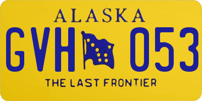 AK license plate GVH053