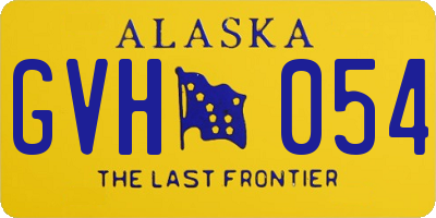 AK license plate GVH054