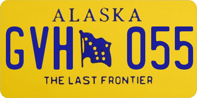 AK license plate GVH055