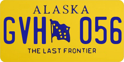 AK license plate GVH056