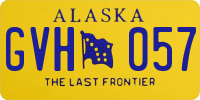 AK license plate GVH057