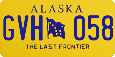 AK license plate GVH058