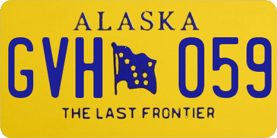 AK license plate GVH059