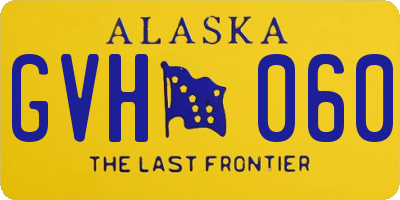 AK license plate GVH060