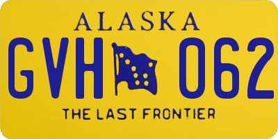 AK license plate GVH062