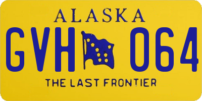 AK license plate GVH064