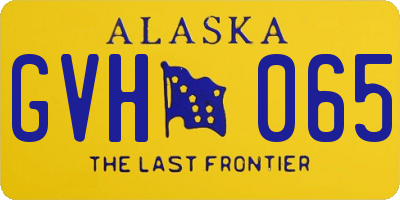 AK license plate GVH065