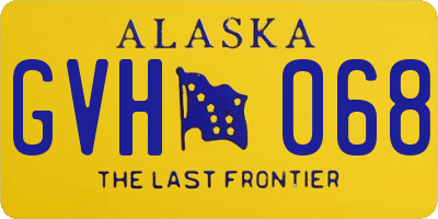 AK license plate GVH068