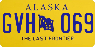 AK license plate GVH069