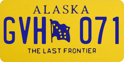 AK license plate GVH071